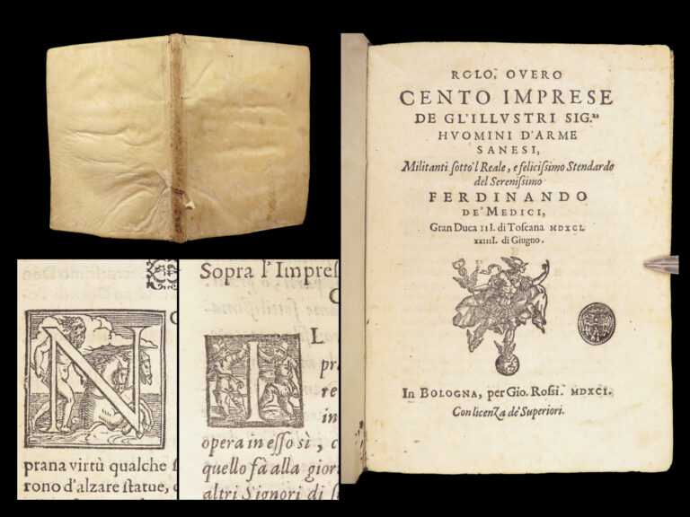 Image of Cento Imprese – Scipione Bargagli – 1591 First Edition | Sienese Medici Knights