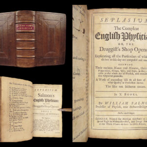 Seplasium – William Salmon – 1693 | English Medicine in Leather Binding