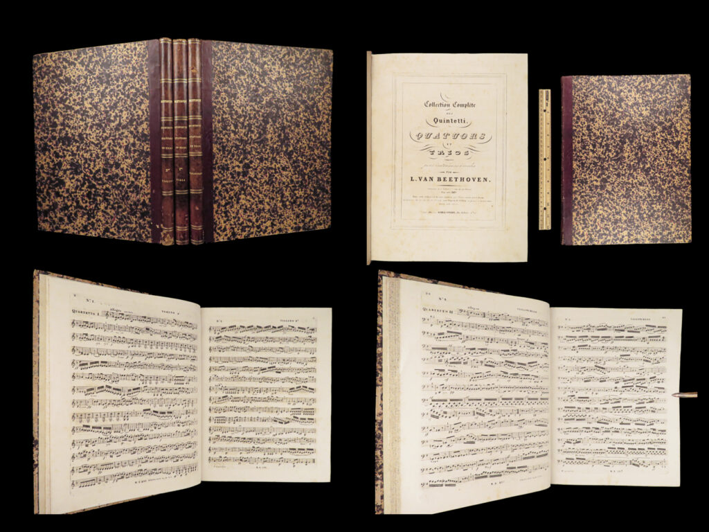 Ludwig van beethoven music | string quartets | violin viola & cello | string scores of beethoven’s string quartets, trios, and quintets including grosse fuge, published in three folio volumes.