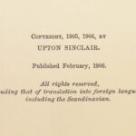 The Jungle – Upton Sinclair – 1906 | First Edition, First Printing