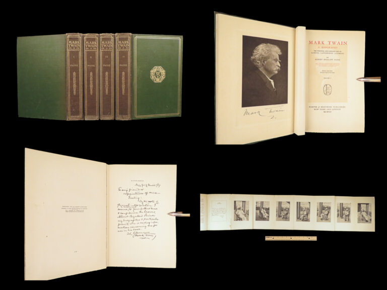 Image of Mark Twain: A Biography – Albert Bigelow Paine – 1912 | 4 Vol. First Edition