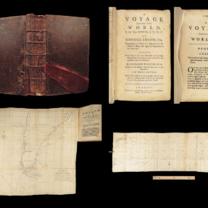 A Voyage Round the World – George Anson – 1748 | 3 Huge Folding Maps
