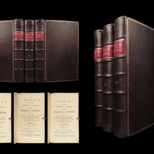1796 Wealth of Nations Adam Smith Economics Industrial Revolution Capitalism 3v