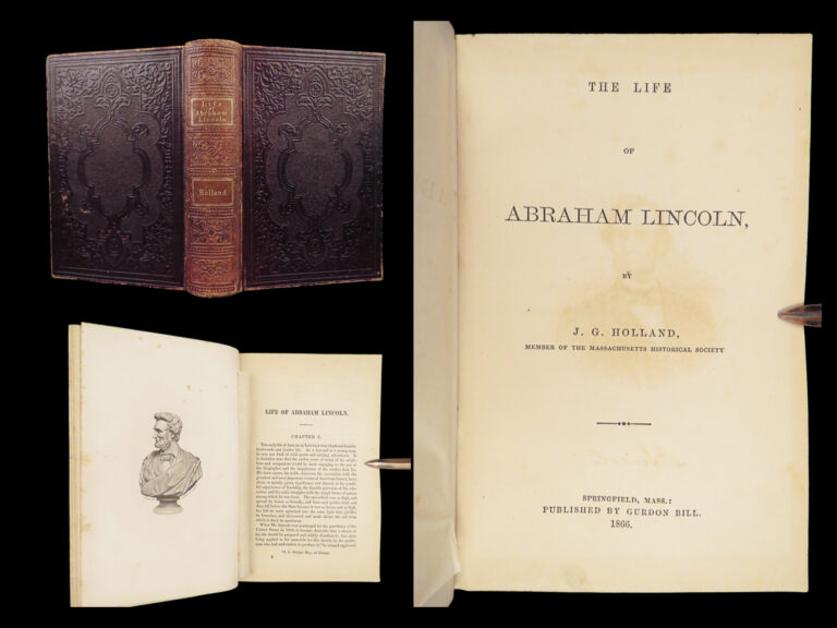 Image of Life of Abraham Lincoln – J.G. Holland – 1866 | First Edition