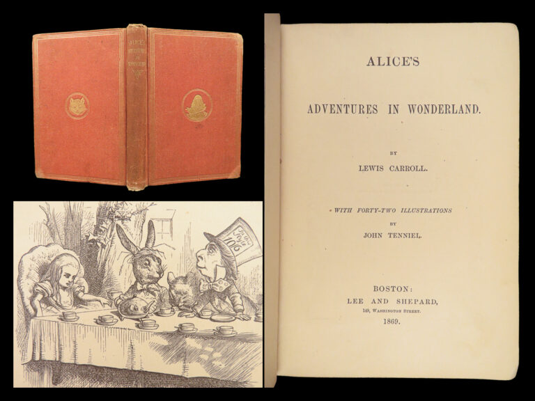 Image of Alice’s Adventures in Wonderland – Lewis Carroll – 1869 | First American Edition, Original Binding