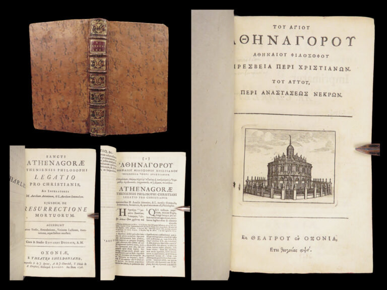 Image of Legatio pro Christianis – Athenagoras – 1706 | Greek Apologetics, Oxford