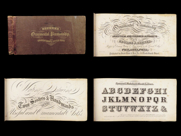 Image of Becker’s Ornamental Penmanship – George J. Becker – 1854 | 33 Engraved Plates
