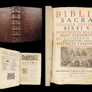 Biblia Sacra – Holy Bible – 1680 | Latin Vulgate, Pope Sixtus V