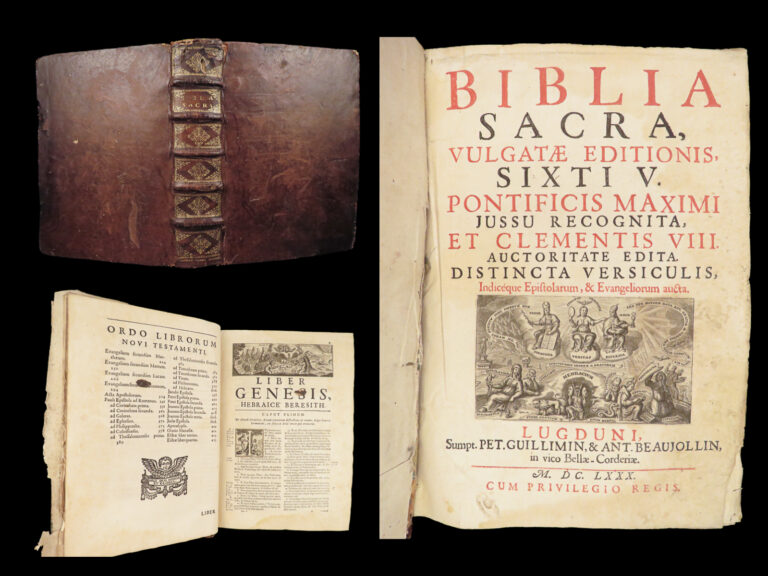 Image of Biblia Sacra – Holy Bible – 1680 | Latin Vulgate, Pope Sixtus V