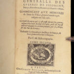 Histoire des Guerres de Piedmont – François de Boivin – 1630 | Italian War of 1551-59