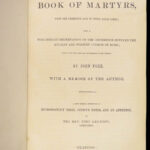 The Book of Martyrs – John Foxe – 1846 | Leather Binding, Engravings