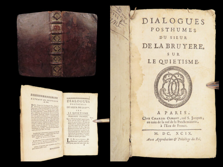Image of Dialogues Posthumes – Jean de La Bruyère – 1699 | First Edition, Quietism Satire