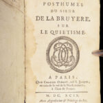 Dialogues Posthumes – Jean de La Bruyère – 1699 | First Edition, Quietism Satire