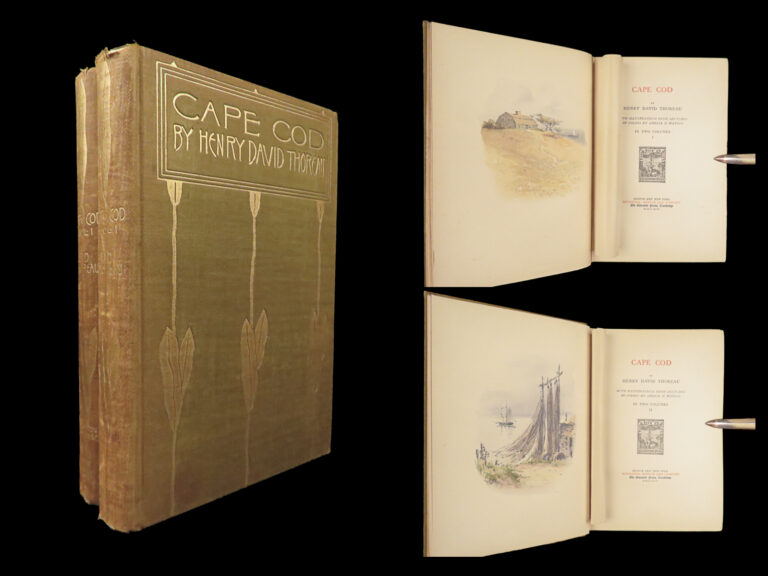 Image of Cape Cod – Henry David Thoreau – 1896 | Illustrated by Amelia Watson, 2 Vol Set