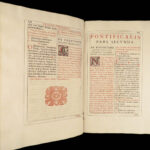 Pontificale Romanvm – Catholic Church – 1627 | Plantin Antwerp Folio, Morocco