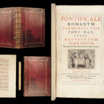 Pontificale Romanvm – Catholic Church – 1627 | Plantin Antwerp Folio, Morocco