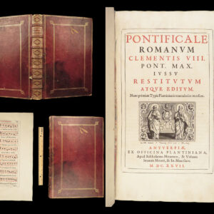 Pontificale Romanvm – Catholic Church – 1627 | Plantin Antwerp Folio, Morocco