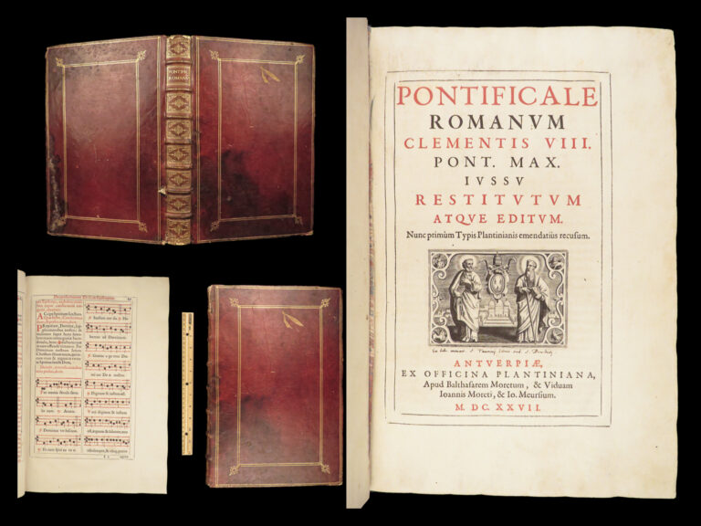 Image of Pontificale Romanvm – Catholic Church – 1627 | Plantin Antwerp Folio, Morocco