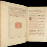 Pontificale Romanvm – Catholic Church – 1627 | Plantin Antwerp Folio, Morocco