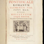 Pontificale Romanvm – Catholic Church – 1627 | Plantin Antwerp Folio, Morocco