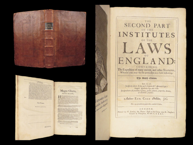Image of The Second Part of the Institutes – Edward Coke – 1681 | Magna Charta, Statutes of Westminster
