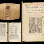 Decretales D. Gregori papae IX – Catholic Church – 1584 | Original Vellum