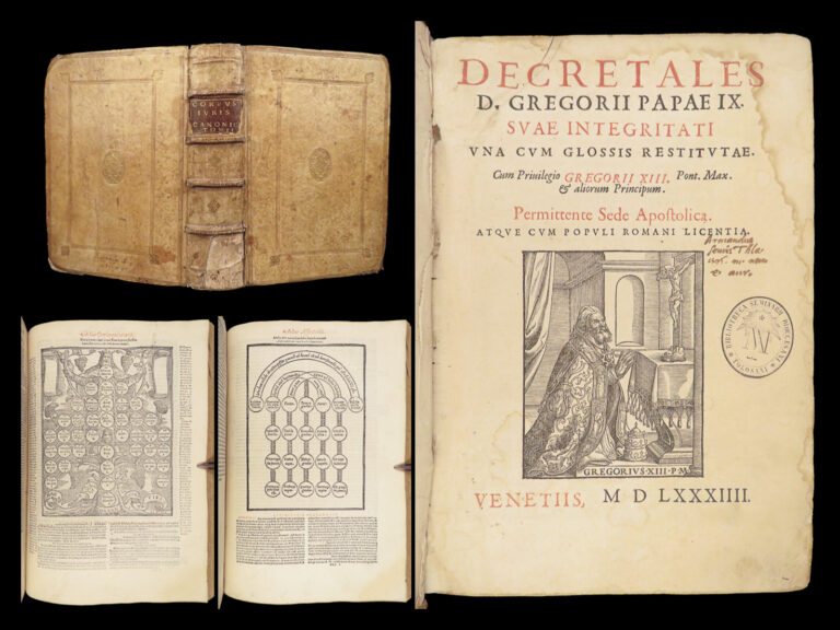 Image of Decretales D. Gregori papae IX – Catholic Church – 1584 | Original Vellum