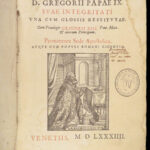 Decretales D. Gregori papae IX – Catholic Church – 1584 | Original Vellum