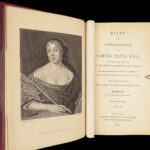 1851 Diary & Correspondence of Samuel Pepys | Beautiful Moroccan Leather 5v SET