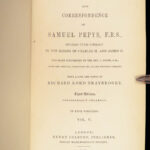 1851 Diary & Correspondence of Samuel Pepys | Beautiful Moroccan Leather 5v SET