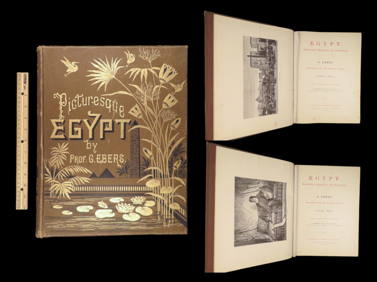 Image of Egypt: Descriptive, Historical and Picturesque – Ebers – 1887 | 1st English Edition, Heavily Illustrated