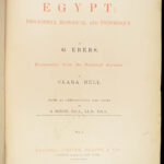 1887 Egypt by Georg Ebers, 1st ed | Illustrated Egyptian Culture – Huge 2v Set