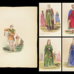 1842 Civil Costumes of England | King John, William & Mary Color Illustrated