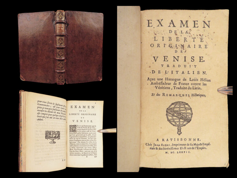 Image of Examen de la liberté originaire de Venise – Amelot de La Houssaye – 1677 | False Imprint, Political Censorship