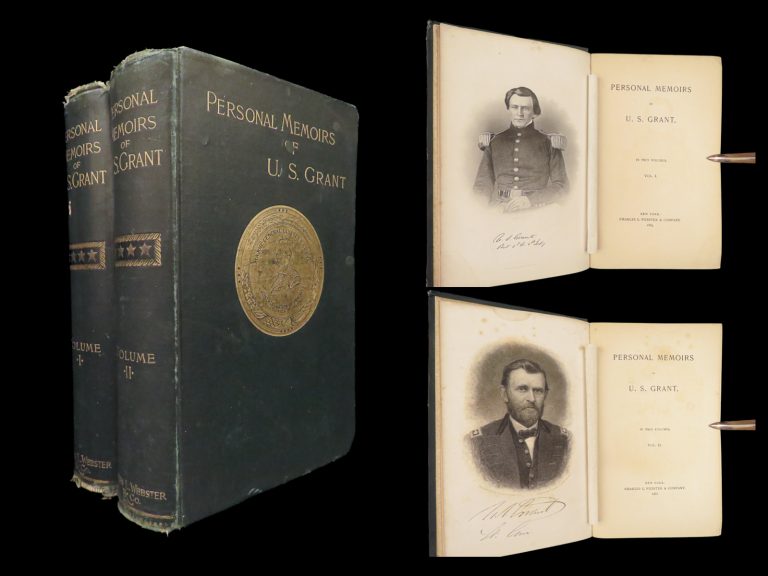 Image of 1885 Civil War Memoirs of Ulysses S Grant | 1st edition 2v | Maps & Leather