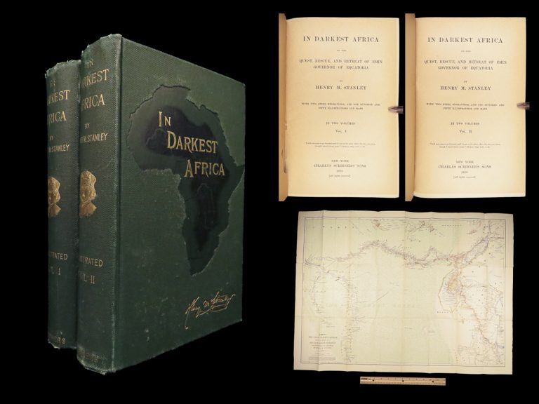 Image of 1890 In Darkest Africa by Henry Stanley – 1st edition | Emin Pasha Dr Livingstone