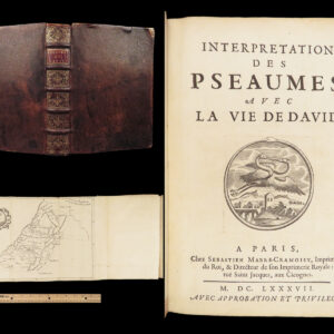 Interpretation des Pseaumes – de Choisy – 1687 | First Edition, Psalms & Commentary | Map of Israel