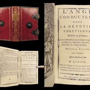 L'ange Conducteur – Jacques Coret – 1791 | Brass Clasps, Red Morocco