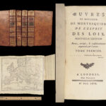 Oeuvres… De l’esprit des loix – Montesquieu – 1769 | 4 Vol Set, Banned Book