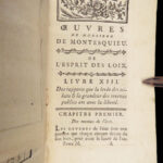 Oeuvres… De l’esprit des loix – Montesquieu – 1769 | 4 Vol Set, Banned Book
