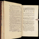 Oeuvres… De l’esprit des loix – Montesquieu – 1769 | 4 Vol Set, Banned Book