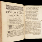 De Bello Civili – Lucan – 1658 | Pharsalia with Folding Map & Grotius Commentary