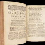 De Bello Civili – Lucan – 1658 | Pharsalia with Folding Map & Grotius Commentary