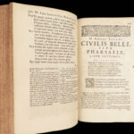 De Bello Civili – Lucan – 1658 | Pharsalia with Folding Map & Grotius Commentary