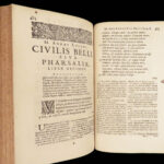 De Bello Civili – Lucan – 1658 | Pharsalia with Folding Map & Grotius Commentary