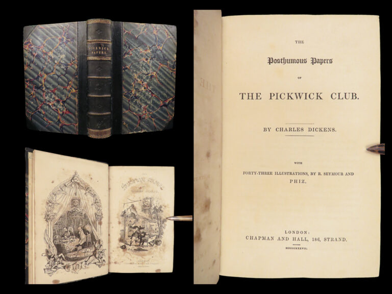 Image of The Posthumous Papers of the Pickwick Club – Charles Dickens – 1837 | First Edition, Phiz & Seymour