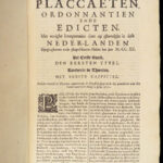 Placcaeten – Johannes Baptista Christyn – 1664 | Habsburg Netherlands Law | Folio