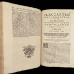 Placcaeten – Johannes Baptista Christyn – 1664 | Habsburg Netherlands Law | Folio
