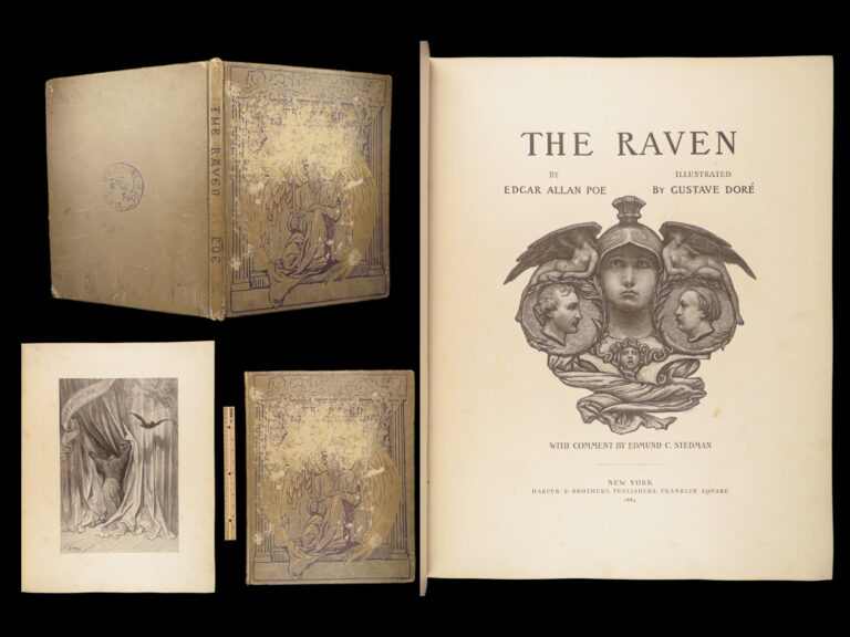 Image of The Raven – Edgar Allan Poe – 1884 | Enormous Doré Folio First Edition