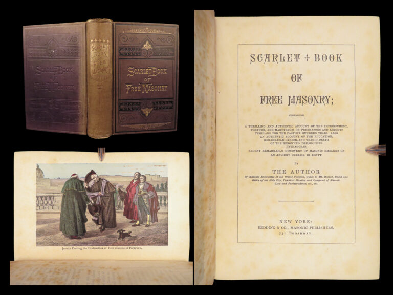 Image of Scarlet Book of Free Masonry – 1880 | First Edition, Illustrated, Redding & Co.